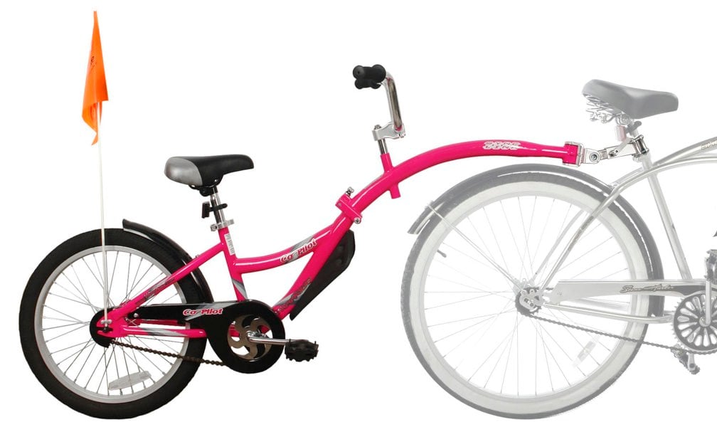 WeeRide Co-Pilot tagalong in pink