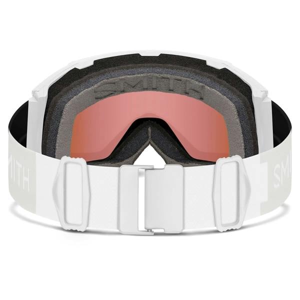 Smith Ski Goggles Squad Mag 0OZ M5 White Vapor ChromaPop Everyday Rose Gold Mirror & CP Storm Rose Flash