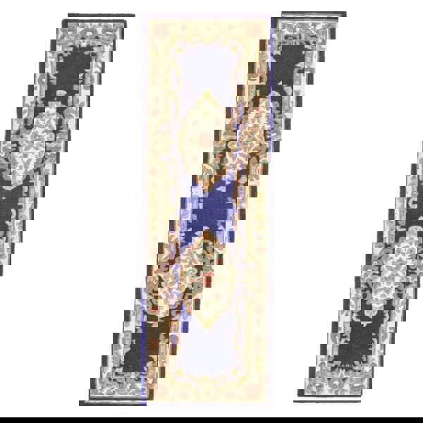 Shensi Navy Medallion Rug | Traditional Hand-Tufted Wool Rug