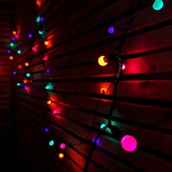 Samuel Alexander 10m 100 LED Pearl Berry Rainbow String Lights Garden Christmas Lights with Timer