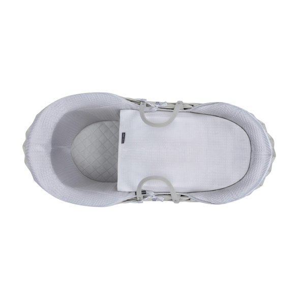 Kinder Valley White Waffle Pod Moses Basket Bedding Set