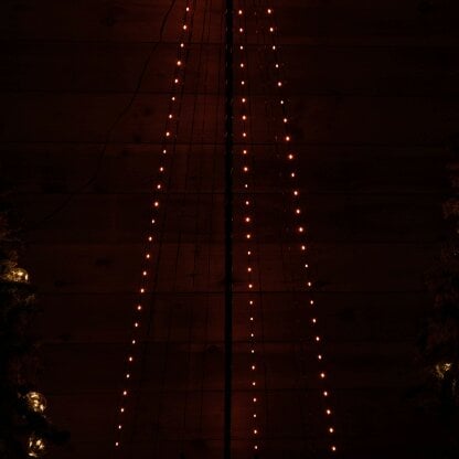 Samuel Alexander 2.1m Light up Christmas Pyramid Cone Tree with 580 Multi-Action Rainbow LEDs