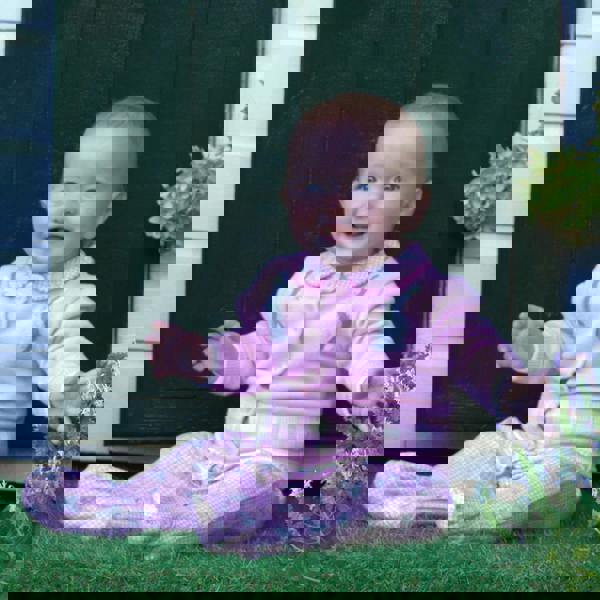 Rachel Riley Pink Gingham Bunny Cardigan