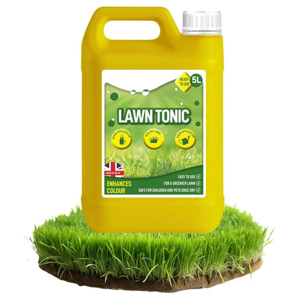 5L Lawn Tonic Ready To Use Greener Grass Feed Healthier Looking Garden Enhances Lawn Colour