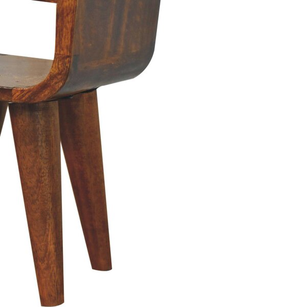 Wyld Haus Cagliari Small Chestnut Curve Lower Bedside Table