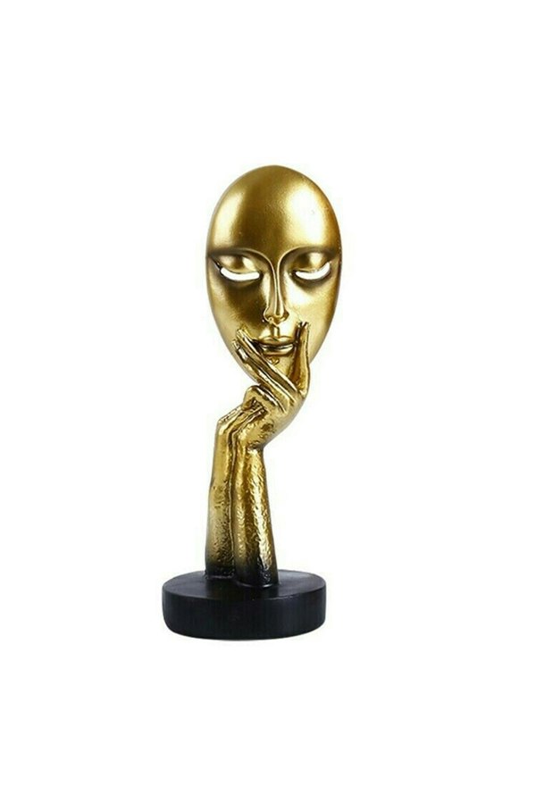 Living and Home Simple Creative Women Face Art Statue Thinker Lady Sculpture Abstract Characters Crafts Ornaments