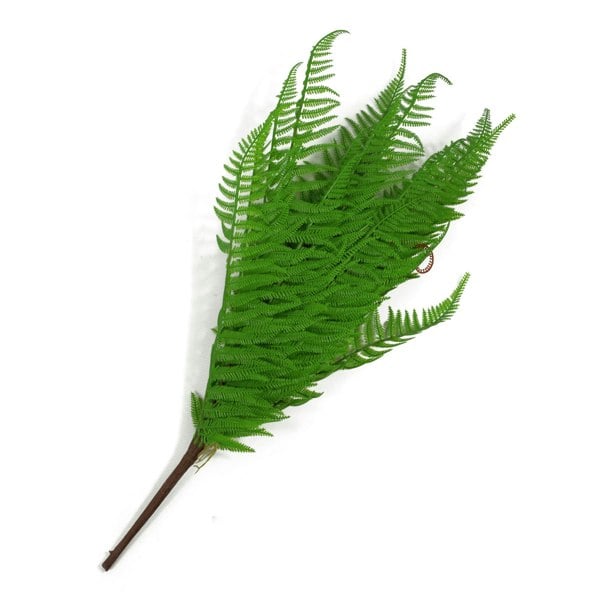 Leaf 60cm Artificial Bushy Dixie Wood Fern Dark Green Plant