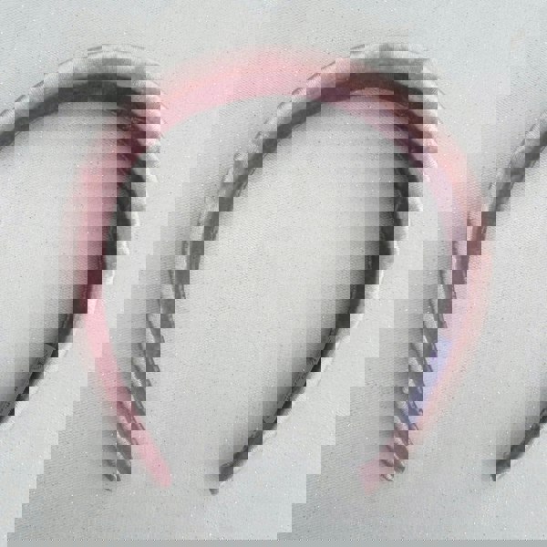 Pink Crushed Velvet Hairband, Pink Velvet Headband, Pink Padded Headband, Velvet Headband , Pink Headband