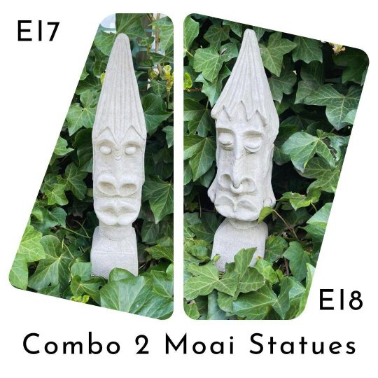OSN Combo 2 Medium Moai Island Head Statues - Value Set