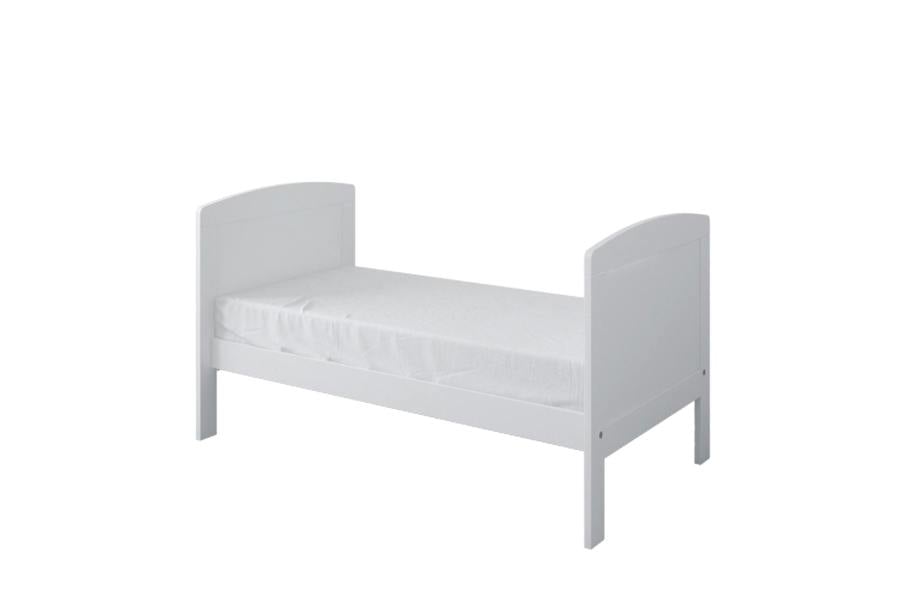 white toddler bed