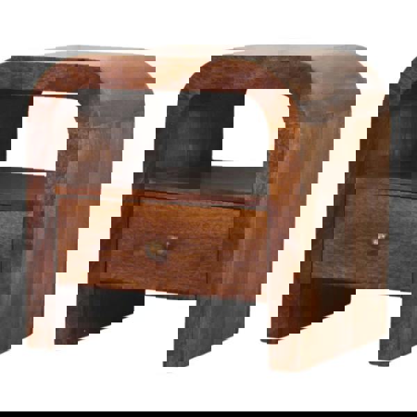 Artisan Furniture Darcy Chestnut Nightstand with Drawer and open shelf