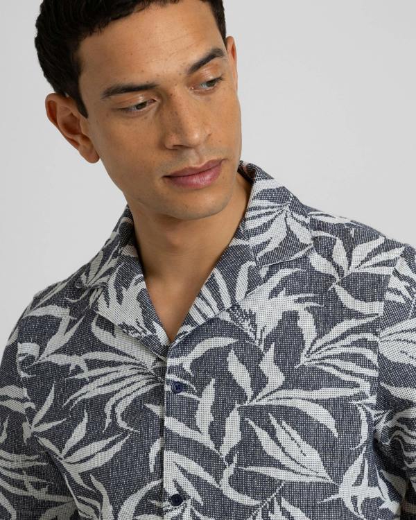 Steel & Jelly Oval - Leaf Jacquard Short Sleeve Shirt