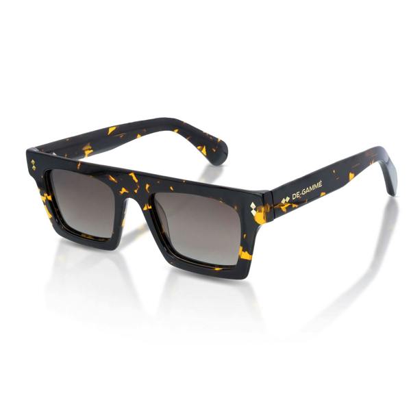 De-Gamme Brown Rectangle Thick Frame Polarized Sunglasses - Valencia