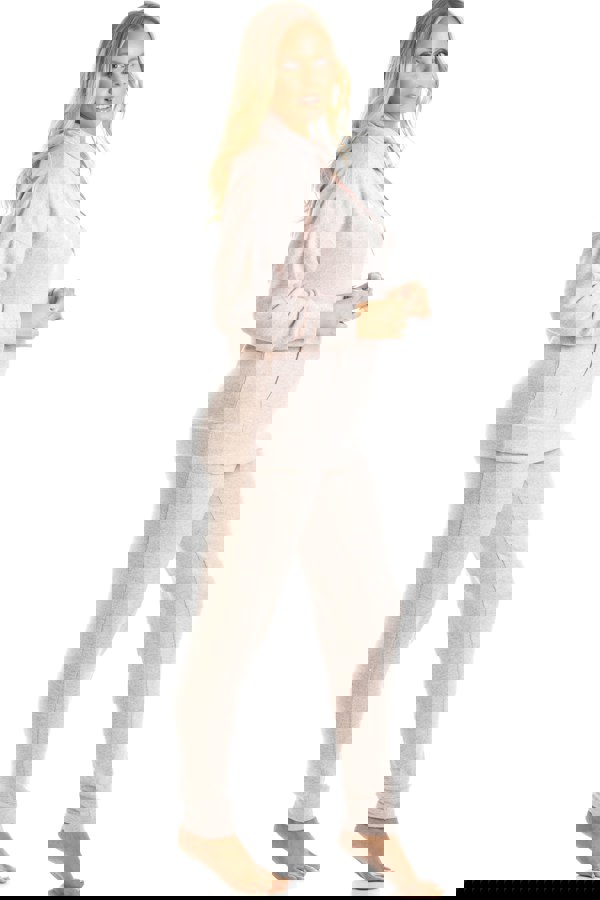 Camille Comfy Fit Pink Marl Hacci Pyjama set