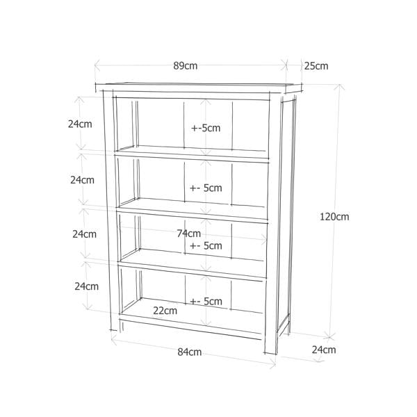Cabinet Bits Bookcase 120x90x25cm