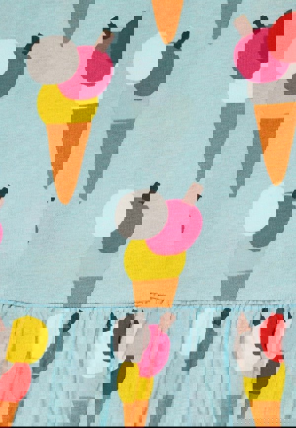 Organic Ice Cream Cones Print Summer Dress - Toby Tiger