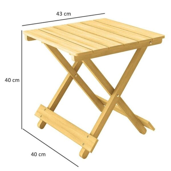 Bobobiy Wooden Foldable Outdoor Coffee Table