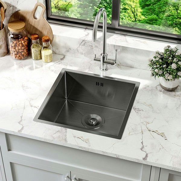 Drop-in Kitchen Sink, Single Bowl Stainless Steel Sink Living and Home
