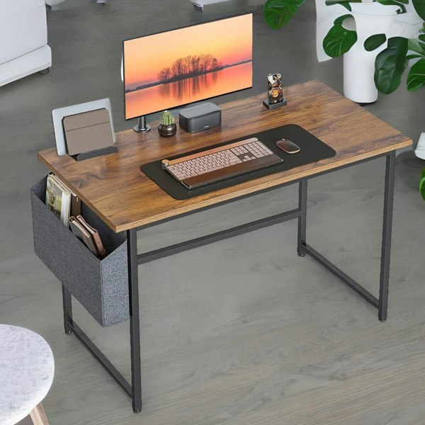 Rafaelo Mobilia Industrial Computer Desk With Storage Bag