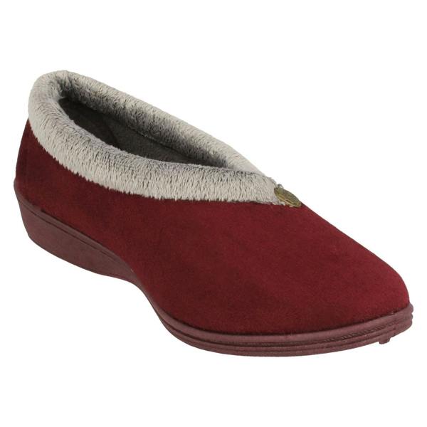 Rosebank Ladies Rosebank Memory Foam Wedge Heeled Slippers Sandra