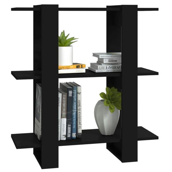 Berkfield Book Cabinet/Room Divider Black 80x30x87 cm