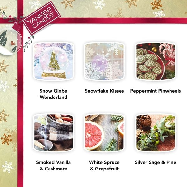 Yankee Candle Gift Set | 6 Scented Filled Votive Candles | Snow Globe Wonderland Collection