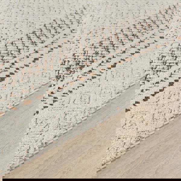 Livabliss Freud-Modern Ivory Brown High Pile Rug