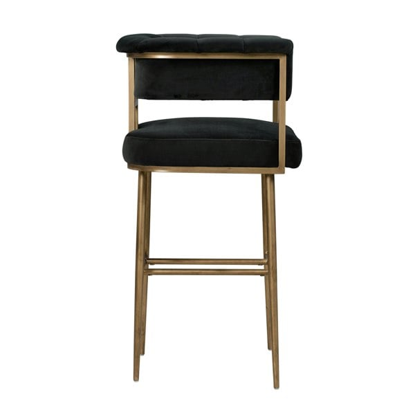 Furniture Edit Astrid Grey Velvet Bar Stool