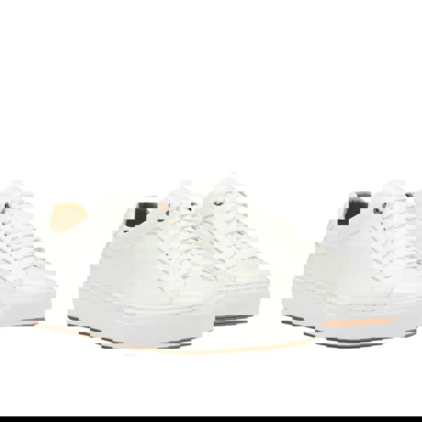 Boss Mens Mirage Leather Tennis Trainers - White