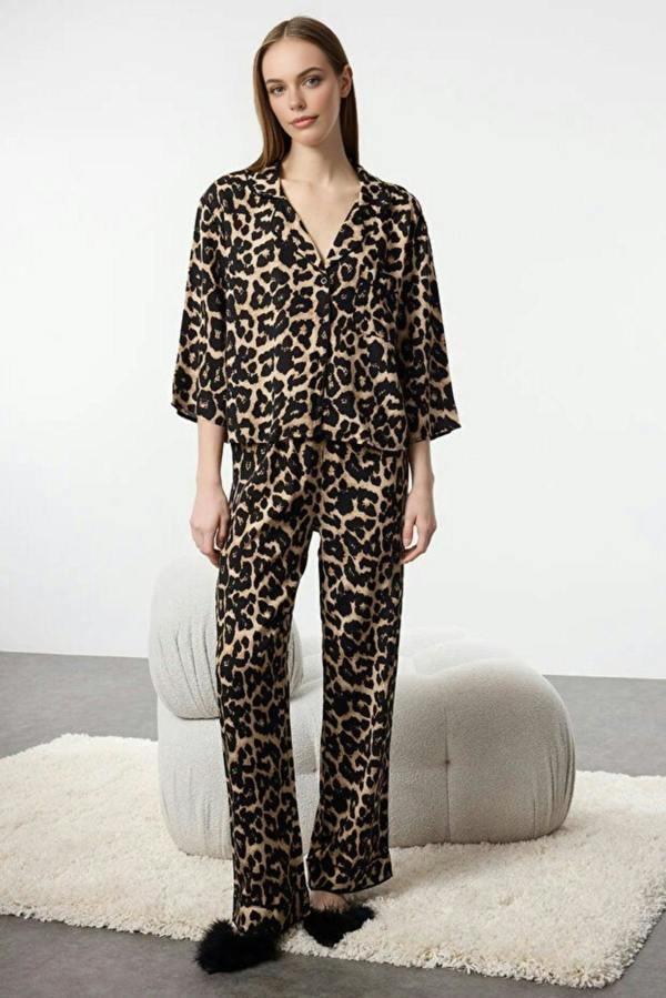 WOVCOR 2-Piece Viscose Woven Pajama Set