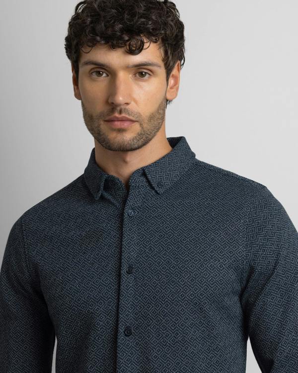 Steel & Jelly Audlem – Diamond Jacquard Jersey Shirt