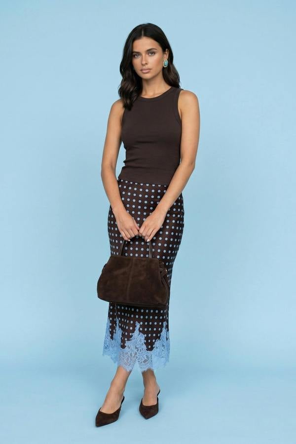 Urban Bliss Lace Spot Maxi Skirt