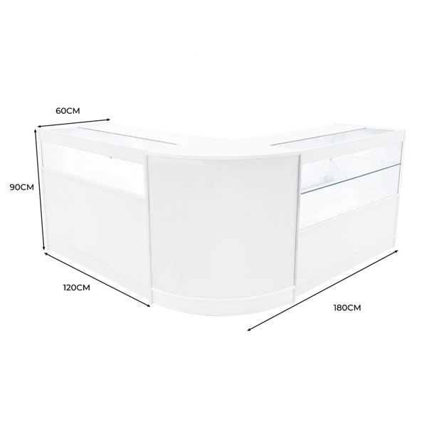 Monstershop Adonis LED Shop Counter Set B1200, C1200 & CM60 - White