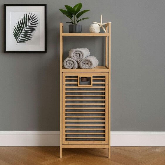 Neo Direct Neo Bamboo Tilt Out Laundry Hamper with 2 Tier Shelves