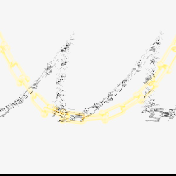 T. H. Baker 9ct Yellow Gold 18 Inch Fancy Ball Bar Chain HBGT-850-9Y-18