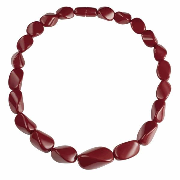 Zavana Twisted Burgundy Chunky Statement Necklace for Women