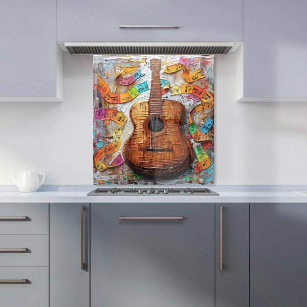 Warren Reed - Designer Melody in Wooden Strings Kitchen Splashback