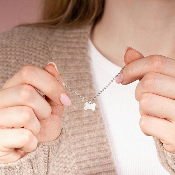 Mylee London Personalised Sterling Silver Bone Tag Necklace