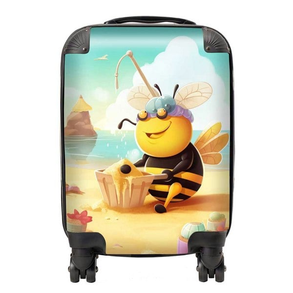 Warren Reed Bumblebee On A Beach Holiday Suitcase