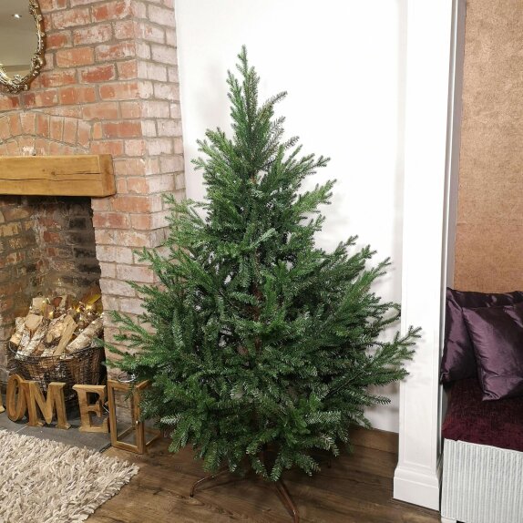 Samuel Alexander 6ft 180cm Green Glenshee Spruce Artificial Christmas Tree PE and PVC Mix Natural Look