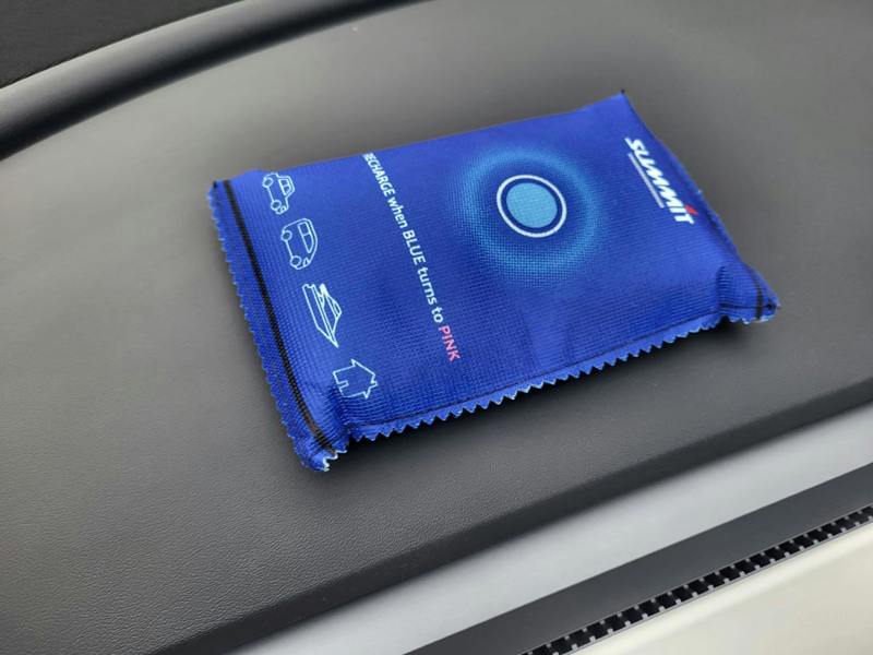 Summit 2 x Reusable Car Dehumidifier Clear Windscreen Damp Moisture Absorbing Bag, Ideal for Car, Caravan, Campervan, Motorhome & Home