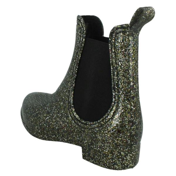 Spot On Ladies Spot On Glitter Ankle Wellingtons X1262