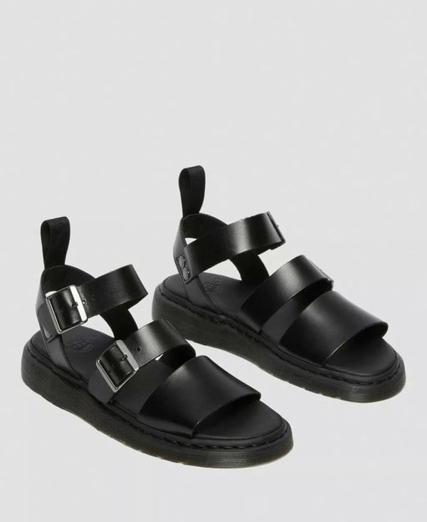 Dr. Martens Gryphon Brando Leather Women's Black Sandals