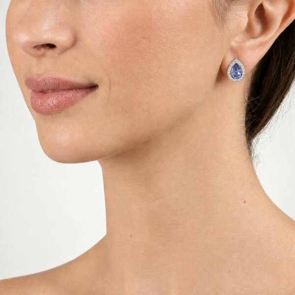 Cachet London Talma Silver Tanzanite Earrings