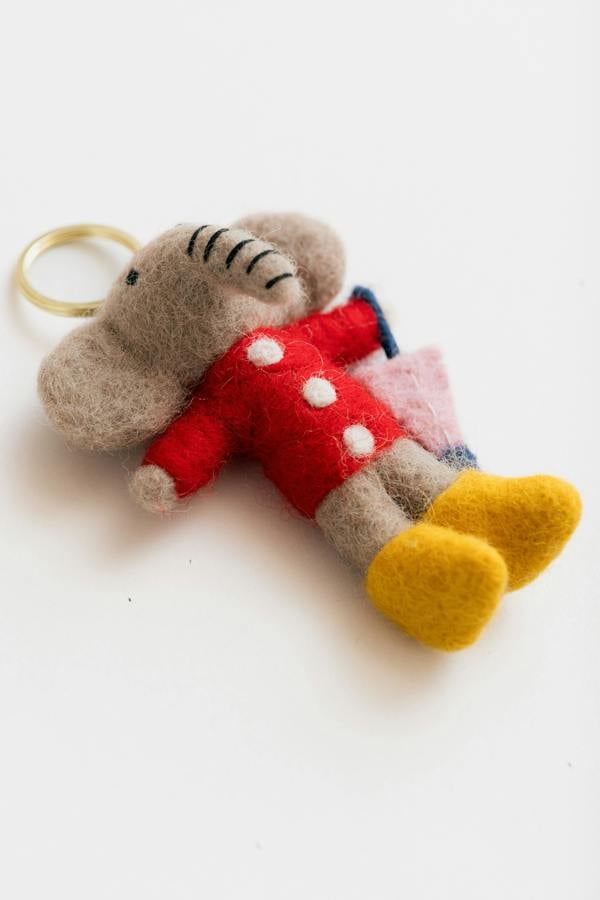 Lily & Me Elodie Elephant Felt Keyring