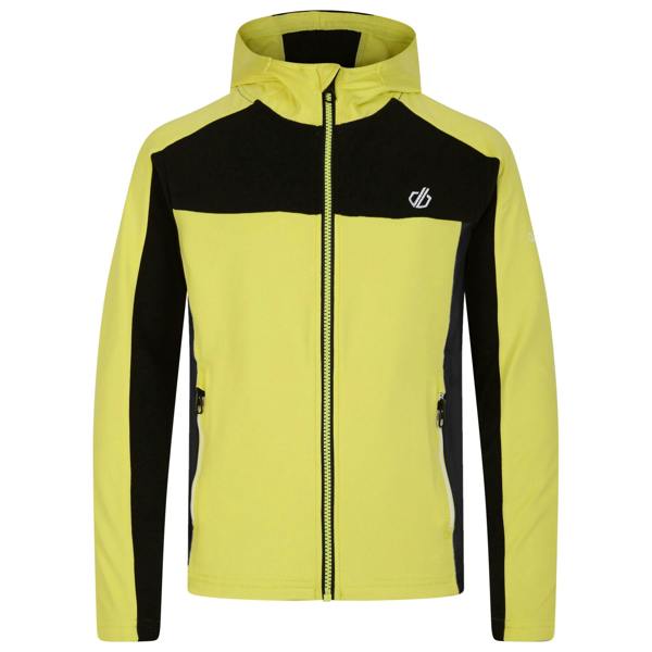 Dare 2B Childrens/Kids Thriving Core Stretch Hooded Midlayer - Black/Yellow Plum - 