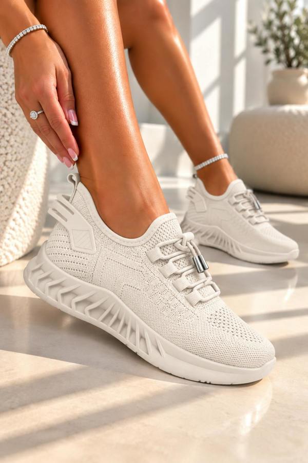 Love Lemonade Zaya Lightweight Mesh Athleisure Trainers Nude