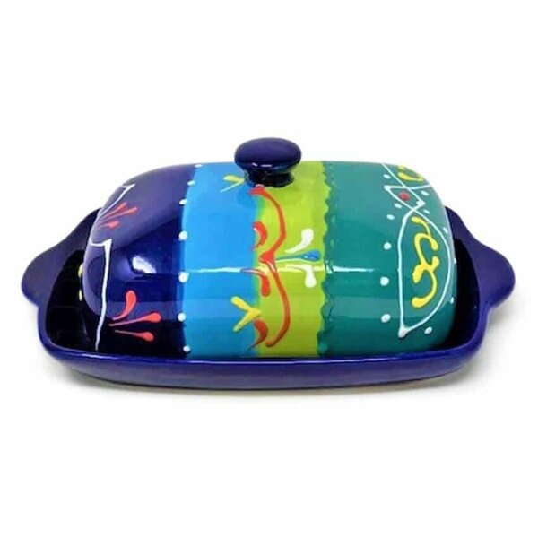 Verano Spanish Ceramics Classic Spanish - Butter Dish - Blue/Green