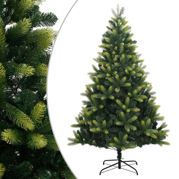 Berkfield Artificial Hinged Christmas Tree with Stand 180 cm