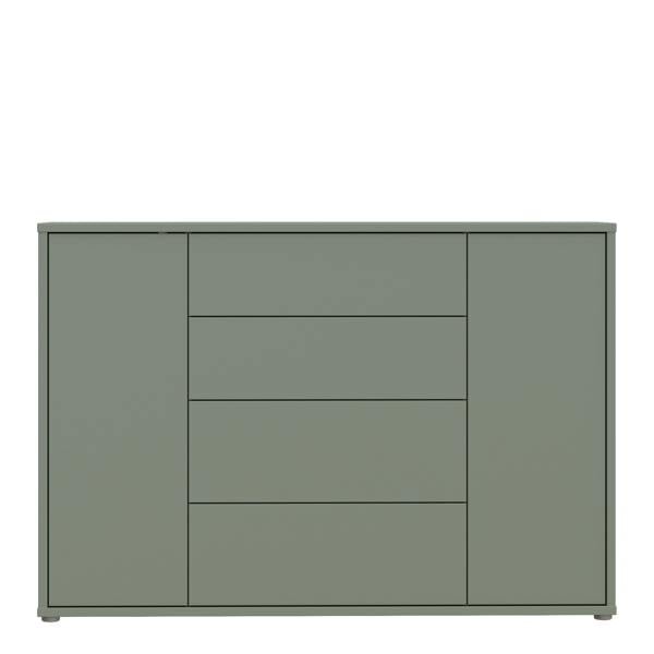Furniture To Go Alice Springs Wide Sideboard with 4 Drawers & 2 Doors with Push-to-Open in Sage Green